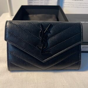 Yves Saint Laurent Cassandre Matelassé Small Wallet